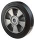 Ersatzrad D.160mm, NW-Nr.: 3000275499 Trgf.350kg Gum.schwarz, Achs-D.20mm Nabenl.60mm BS ROLLEN