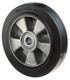 Ersatzrad D.125mm, NW-Nr.: 3000275500 Trgf.180kg Gum.schwarz, Achs-D.15mm Nabenl.40mm BS ROLLEN