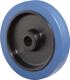 Ersatzrad D.100mm Trgf.140kg Gum.blau Achs-D.12mm Nabenl.40mm BS ROLLEN