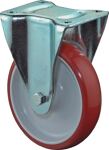 Bockrolle D.200mm Trgf.300kg Guß-PU Platte L135xB110mm BS ROLLEN