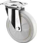 Lenkrolle D.125mm Trgf.450kg Ku.Platte L135xB110mm Farbe Rl.weiß BS ROLLEN