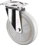 Lenkrolle D.150mm Trgf.300kg Ku.Platte L135xB110mm Farbe Rl.weiß BS ROLLEN