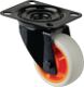 Bockrolle 125mm 200kg, NW-Nr.: 3900275642 Guß-PUR 115x85mm Alu.BS, ROLLEN Farbe Rl.hellgrau BS, ROLLEN