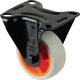 Bockrolle 150mm 250kg, NW-Nr.: 3900275645 Guß-PUR 138x109mm Alu.BS, ROLLEN Rl.hellgrau BS ROLLEN