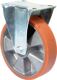 Bockrolle 160mm 300kg, NW-Nr.: 3900275647 Guß-PUR 135x110mm Alu.BS, ROLLEN Rl.hellgrau BS ROLLEN