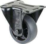 Bockrolle D.80mm Trgf.100kg Bockrollen Gum.Platte L104xB80mm Farbe Rl.schwarz