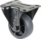 Bockrolle D.80mm Trgf.100kg Bockrollen Gum.Platte L104xB80mm Farbe Rl.schwarz