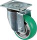 Lenkrolle D.100mm Trgf.200kg Lenkrollen PU Platte L105xB85mm Farbe Rl.grün