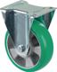 Bockrolle D.160mm Trgf.300kg Bockrollen PU Platte L138xB109mm Farbe Rl.grün