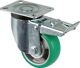 Lenkrolle D.100mm Trgf.200kg m.Festst.PU 105x85mm grün BS ROLLEN