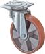 Lenkrolle m.Festst.D.125mm Trgf.300kg m.Platte Kugell.Guß-PUR BS ROLLEN