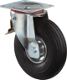 Luftrad D.260mm Trgf.200kg m.Platte Lenkrolle Luftbereifung schwarz BS ROLLEN