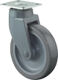 Lenkrolle C100.A83.125 D.100mm Trgf.90kg Platte 77x67mm Rad Ku./Gummi grau