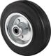 Ersatzrad D.125mm, NW-Nr.: 3000276038 Trgf.100kg VG schwarz, Achs-D.15mm Nabenl.50mm PROMAT
