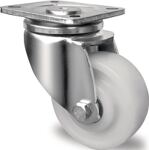 Schwerlast-Lenkrolle D.75mm Trgf.300kg Ku.Platte L100xB85mm Farbe Rl.weiß PROMAT