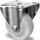Schwerlast-Bockrolle D.125mm Trgf.700kg Ku.Platte L100xB88mm Rl.weiß PROMAT