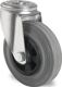 Lenkrolle D.160mm Trgf.135kg Rückenlochbefestigung PP Rollenlager VG grau PROMAT