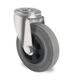 Lenkrolle D.200mm Trgf.205kg Rückenlochbefestigung PP Rollenlager VG grau PROMAT