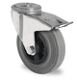 Lenkrolle m.Festst.D.200mm Trgf.205kg m.Rückenloch Rollenlager VG grau PROMAT