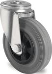 Lenkrolle D.80mm Trgf.70kg Rückenlochbefestigung PP Rollenlager VG grau PROMAT