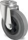 Lenkrolle D.100mm Trgf.75kg Rückenlochbefestigung PP Rollenlager VG grau PROMAT