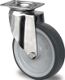 Lenkrolle D.125mm Trgf.100kg m.Platte Platten-B.67mm Gleitlager VA TPE PROMAT