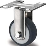 Bockrolle 50mm 50kg TPE Gleitlager VA 55x55mm PP PROMAT