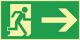 Rettungszeichen BGV A8, NW-Nr.: 3000277435 L297xB148mm Rettungsweg, re.Ku. ASR A1.3/BGV A8, Kunststoffschild