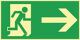 Rettungszeichen BGV A8, NW-Nr.: 3000277436 L297xB148mm Rettungsweg, re.Folie ASR A1.3/BGV A8, Folie selbstklebend