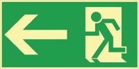 Rettungszeichen BGV A8, NW-Nr.: 3000277438 L297xB148mm Rettungsweg, li.Folie ASR A1.3/BGV A8, Folie selbstklebend  