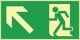 Rettungszeichen BGV A8, NW-Nr.: 3000277442 L297xB148mm Rettungsweg, li.aufwärts Ku. ASR A1.3/BGV A8, Kunststoffschild