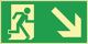 Rettungszeichen BGV A8, NW-Nr.: 3000277443 L297xB148mm Rettungsweg, re.abwärts Ku. ASR A1.3/BGV A8, Kunststoffschild