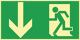 Rettungszeichen BGV A8, NW-Nr.: 3000277452 L297xB148mm Notausgang, Querf./m.Figur Ku. ASR A1.3/BGV A8, Kunststoffschild