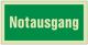 Rettungszeichen BGV A8 L297xB148mm Notausgang grün/weiß Folie