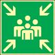 Rettungszeichen BGV A8, NW-Nr.: 3000277470 L148xB148mm Sammelstelle, Ku. ASR A1.3/BGV A8, Kunststoffschild