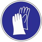 Gebotszeichen, NW-Nr.: 3000277510 Handschutz benutzen, D.200mm blau/weiß ASR A1.3/BGV A8, Kunststoffschild  