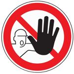 Verbotszeichen, NW-Nr.: 3000277558 Zutritt verboten, D.200mm rot/schwarz ASR A1.3/DIN EN ISO 7010, Kunststoffschild  