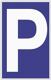 Parkplatzbeschilderung, NW-Nr.: 3000277680 Parken L250xB400mm, Ku.blau/weiß Kunststoffschild