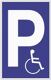 Parkplatzbeschilderung, NW-Nr.: 3000277681 Parken f.Behinderte, L250xB400mm Ku.blau/weiß Kunststoffschild