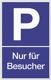 Parkplatzbeschilderung, NW-Nr.: 3000277682 Parken f.Besucher, L250xB400mm Ku.blau/weiß Kunststoffschild