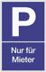 Parkplatzbeschilderung, NW-Nr.: 3000277685 Parken f.Mieter, L250xB400mm Ku.blau/weiß Kunststoffschild