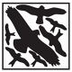 Aufkleber L290xB320 mm, NW-Nr.: 3000277698 Vogelschutzset,Vogelsymbo, le Folie selbstkl. Folie selbstklebend