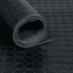 Gummiflachnoppenmatte B.1,2m L.10m D.3mm schwarz NR/SBR o.Gewebeeinlage PROMAT
