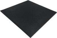 Antivibrationsmatte B.0,5m L.0,5m D.8mm schwarz NR/SBR o.Gewebeeinlage
