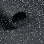 Sportbodenbelag B.1,25m L.10m D.6mm schwarz/blau SBR/EPDM o.Gewebeeinlage