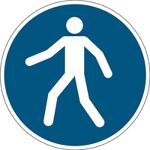 Gebotszeichen ASR A1.3/DIN EN ISO 7010 Fußgängerweg benutzen 430mm R9