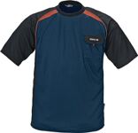 T-Shirt Gr.XL marine/schwarz/rot 50% PES/50% Cool Dry