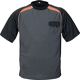 T-Shirt Gr.L dunkelgrau/schwarz/orange