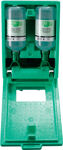 Augenspülstation DUO Wandbox 2 x1000ml PLUM integr. Spiegel