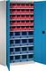 Werkbank Promat, NW-Nr.: 9000425324 B1500xT700xH840mm, Schubl. 2x90 Tür 1x330mm 1 Boden T300mm, lichtgrau/brillantblau